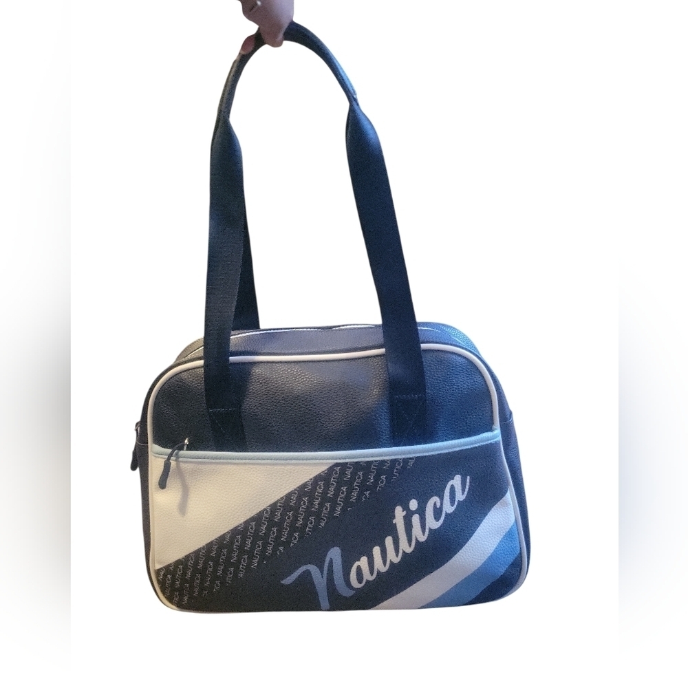Nautica Blue and White Shoulder Bag